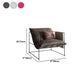 26.77" Wide Contemporary Style Single Sofa Chair Metal Round Arm Chair Clearhalo 'Accent Chairs' 'accent_chairs' 'Chairs & Seating' 'furn' 'furn_accent_chairs' 'Furniture' 'Living Room Furniture' 1200x1200_2097d73d-390b-4ff7-aefd-890fc3e31dbf