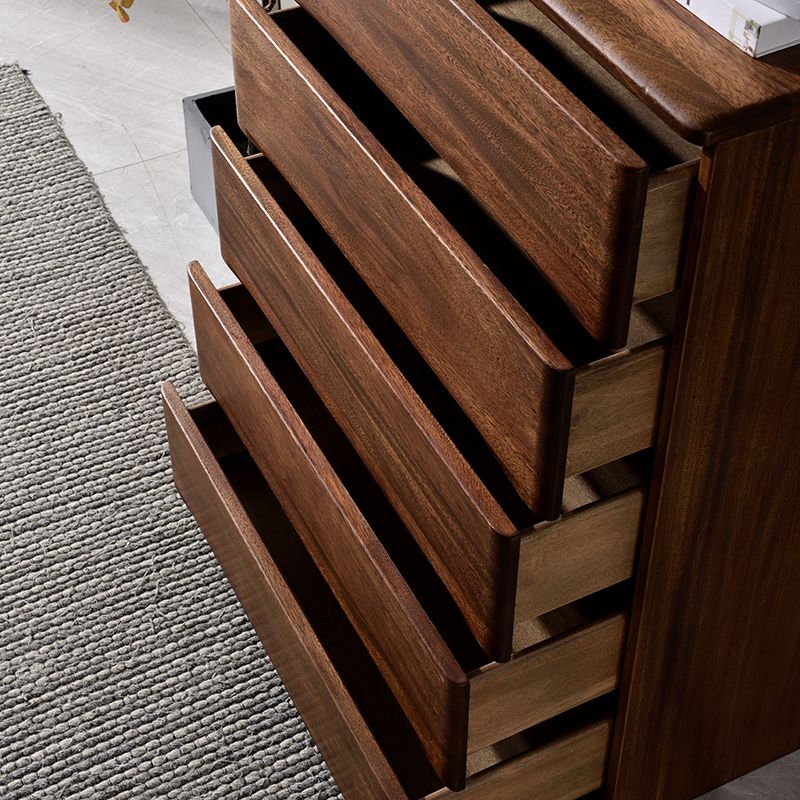 Mid-Century Modern Accent Chest with 5 Drawers Rectangle Chest Clearhalo 'Cabinets & Chests' 'cabinets_chests' 'furn' 'furn_cabinets_chests' 'Furniture' 'Living Room Furniture' 1200x1200_2098bc62-5c8d-4af0-85b9-ba11372f30eb