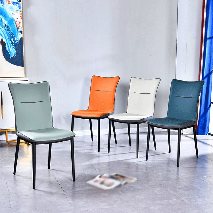 Home Scandinavian Side Chair Indoor Solid Back Metal Dining Room Chair Clearhalo ' kitchen&dining_furn' 'Dining Chairs' 'Dining Tables & Seating' 'dining_chair' 'furn' 'furn_dining_chair' 'Furniture' 'furniture_dining_chair' 'Kitchen & Dining Furniture' 'kitchen' 1200x1200_20994386-9e8b-45df-9887-7ed701965214