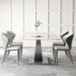 Contemporary Style Rectangle Table Sintered Stone Table with Metal Legs for Home Clearhalo 'Dining Tables & Seating' 'Dining Tables' 'dining_table' 'furn' 'furn_dining_table' 'Furniture' 'Kitchen & Dining Furniture' 1200x1200_2099a45d-f602-40aa-90d3-2940ffdde949