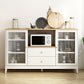 Stegno a buffet in legno in stile contemporaneo con mobile e cassetti