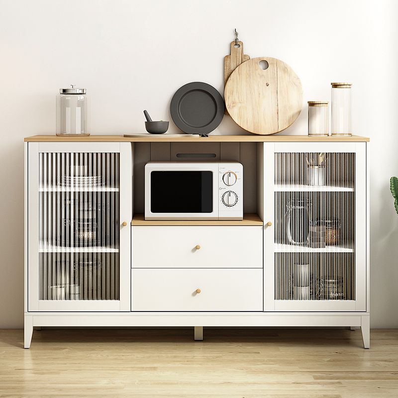 Stegno a buffet in legno in stile contemporaneo con mobile e cassetti