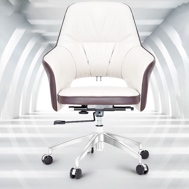 Chrome Metal Base Contemporary Office Chair Adjustable Task Chair with Wheels Clearhalo 'furn' 'furn_office_chair' 'Furniture' 'furniture_office_chair' 'Office Chairs' 'Office Furniture' 'office_chair' 1200x1200_209a9689-c6be-402c-af22-ba8506f6f2a9