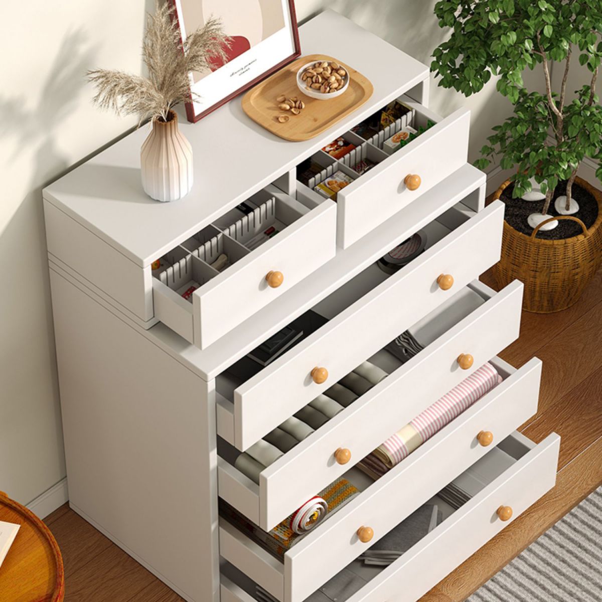 Standard Storage Cabinet Manufactured Wood Accent Chest with Drawer