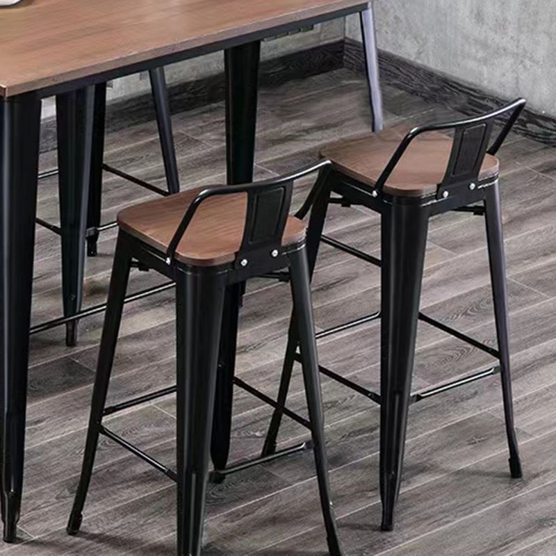 Industrial Backrest Bar Stool Metal and Leather Bar Stool with Iron Legs Clearhalo 'Bar Furniture' 'Bar Stools' 'bar_stools' 'furn' 'furn_bar_stools' 'furniture_bar_stools' 'Kitchen & Dining Furniture' 'kitchen&dining_furn' 'kitchen' 'kitchen_furn' Furniture' 1200x1200_209b15d1-4f77-4a8a-8cde-f2973931e0b7