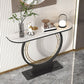 Glam Stone Console Table Iron Stain Resistant Console Sofa Table for Hall