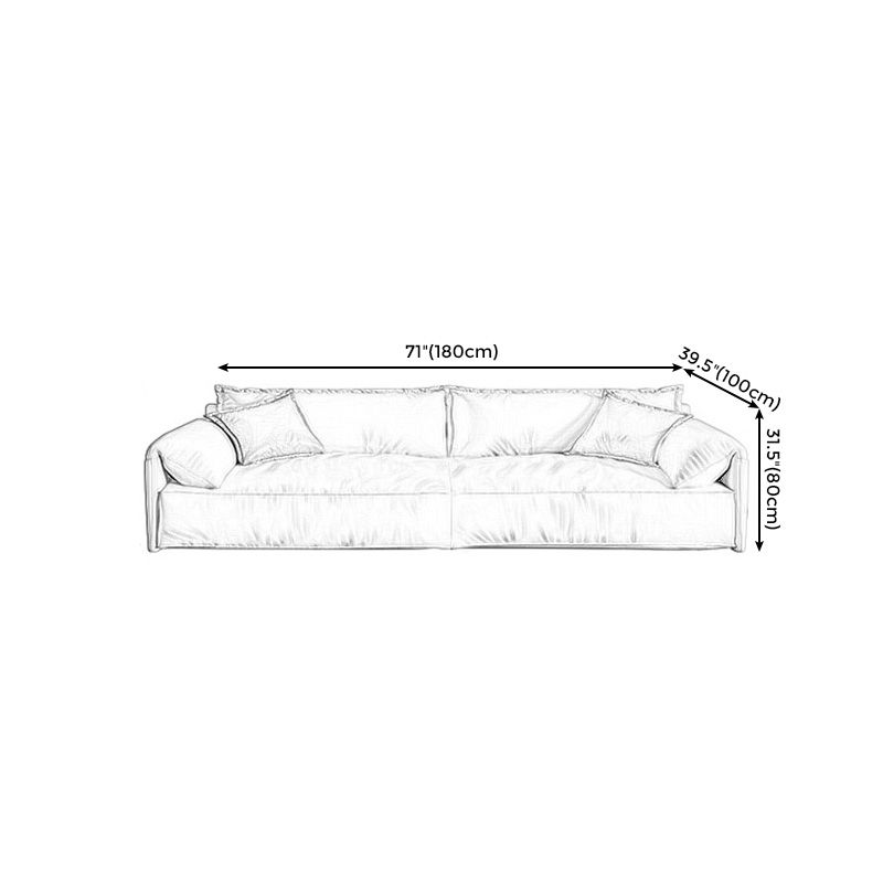 Square Armrest Latex Sponge Seat Filled with Pine Base Rectangular Sofa Clearhalo 'furn' 'furn_sofas' 'Furniture' 'furniture_sofas' 'kitchen' 'kitchen_sofas' 'Living Room Furniture' 'Sofa' 'sofas' 1200x1200_209d41f7-d5f8-4a73-9031-e7b93def133b