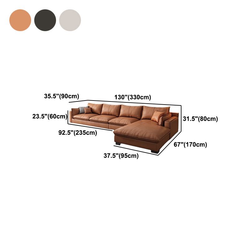 Eingebrauchtes Armsofa & Chaise 129.92 "W 66,93" X D 31,5 H "X Loose Back Sofa, Kunstleder