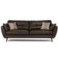 Genuine Leather Flared Arm Sofa Modern Jewel-tuft Wood Legs Sofa Clearhalo 'furn' 'furn_sofas' 'Furniture' 'furniture_sofas' 'kitchen' 'kitchen_sofas' 'Living Room Furniture' 'Sofa' 'sofas' 1200x1200_209e469e-2f42-425b-bcfe-f37afd5f3524