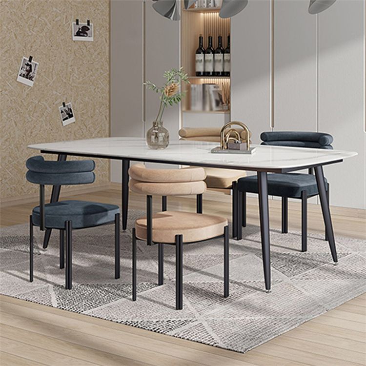 Modern Sintered Stone Dining Table Set 1/2/5 Pieces Dining Set for Home Use Clearhalo 'Dining Room Sets' 'Dining Tables & Seating' 'dining_room_set' 'furn' 'furn_dining_room_set' 'Furniture' 'furniture_dining_room_set' 'Kitchen & Dining Furniture' 1200x1200_209e84ed-70e3-4179-94a4-9b0c7afe4356