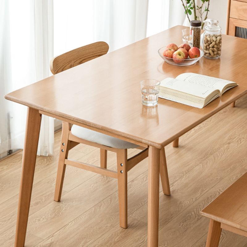 Modern Rectangle Dining Table Solid Wood Dinner Table for Dining Room