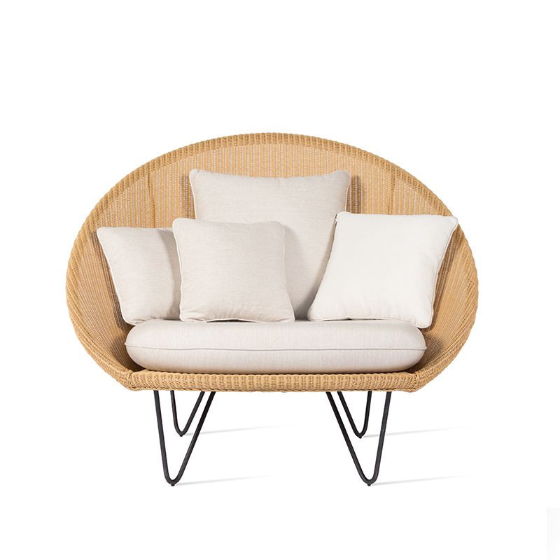 Chaise de rotin41.3 "L x 33,4" W x 14,4 "H Armes incluses