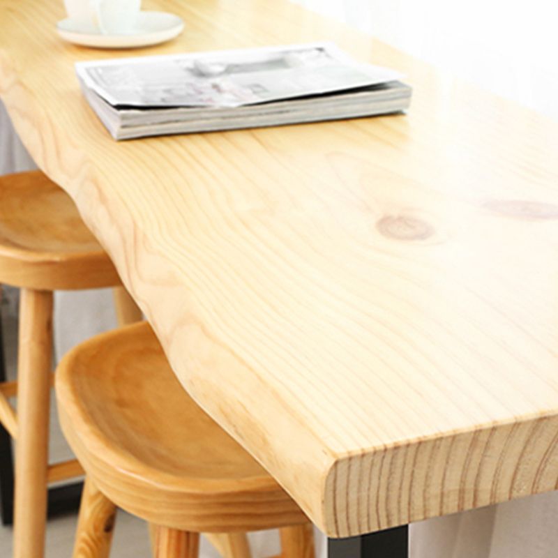 Table à manger du bar en bois en pin table de bar de luxe traditionnelle avec base de traîneau