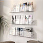 Contemporary Closed Back Bookshelf Horizontal Acrylic Bookcase