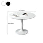 Minimalist White and Black Round Table with Tulip Style for 4 Person Clearhalo 'Dining Tables & Seating' 'Dining Tables' 'dining_table' 'furn' 'furn_dining_table' 'Furniture' 'Kitchen & Dining Furniture' 1200x1200_20a6b33c-8246-4a94-a34f-ddd8974df449
