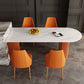 Metal Contemporary Free Form Dining Table Sintered Stone Table for Dining Room and Kitchen Clearhalo ' dining_table' 'Dining Tables & Seating' 'Dining Tables' 'furn' 'furn_dining_table' 'Furniture' 'furniture_dining_table' 'Kitchen & Dining Furniture' 'kitchen&dining_furn' 'kitchen' 'kitchen_dining_table' 1200x1200_20a6d332-8500-4688-93e5-bfdb18f04274
