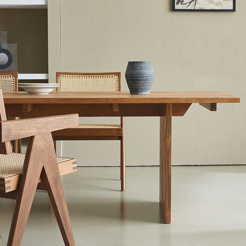 1/3/4/5 Pieces Rectangle Dining Set Solid Wood Dining Table with Wooden Chairs Clearhalo 'Dining Room Sets' 'Dining Tables & Seating' 'dining_room_set' 'furn' 'furn_dining_room_set' 'Furniture' 'Kitchen & Dining Furniture' 1200x1200_20a830c9-2259-439d-b427-1b09c1e6cab9