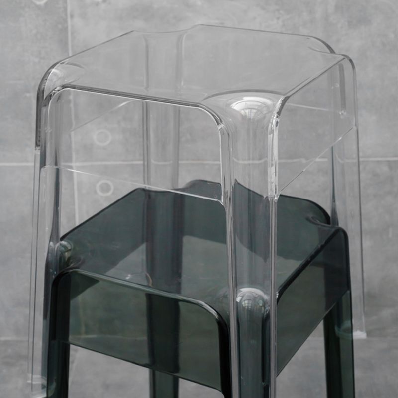 Modern Backless Plastic Bar Stool Footrest Square Stack-able Indoor Stool Clearhalo 'Bar Furniture' 'Bar Stools' 'bar_stools' 'furn' 'furn_bar_stools' 'furniture_bar_stools' 'Kitchen & Dining Furniture' 'kitchen&dining_furn' 'kitchen' 'kitchen_furn' Furniture' 1200x1200_20a97ca1-7098-4bc4-964b-57f7905d1a67