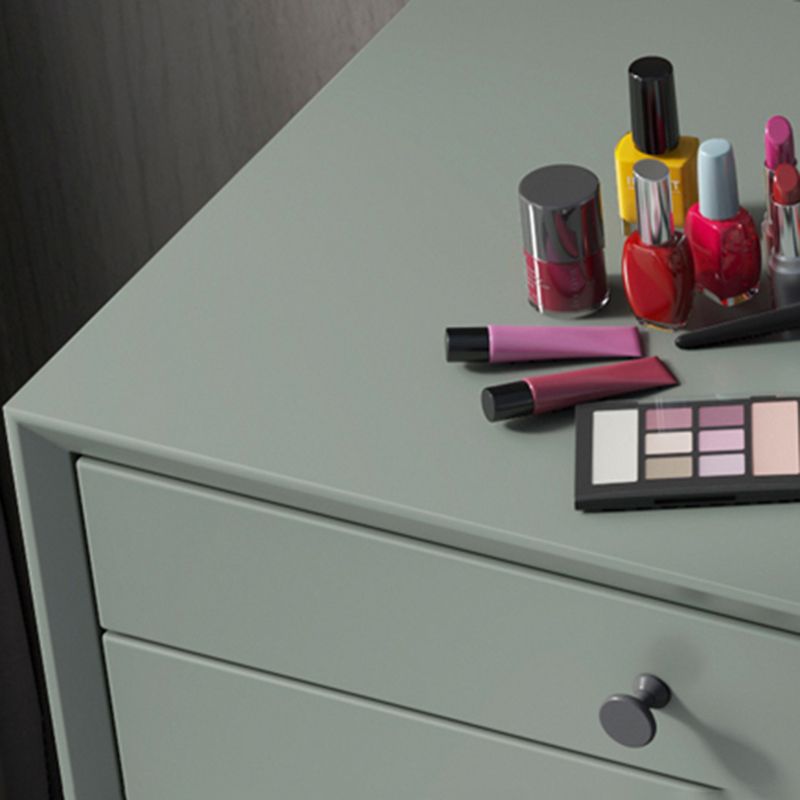 Hedendaagse houten ijdelheid make -uptafel set 3 ladekapida