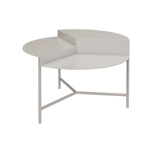 Mesa de café redonda moderna de mediados de siglo con 3 patas en la mesa de cócteles de hierro