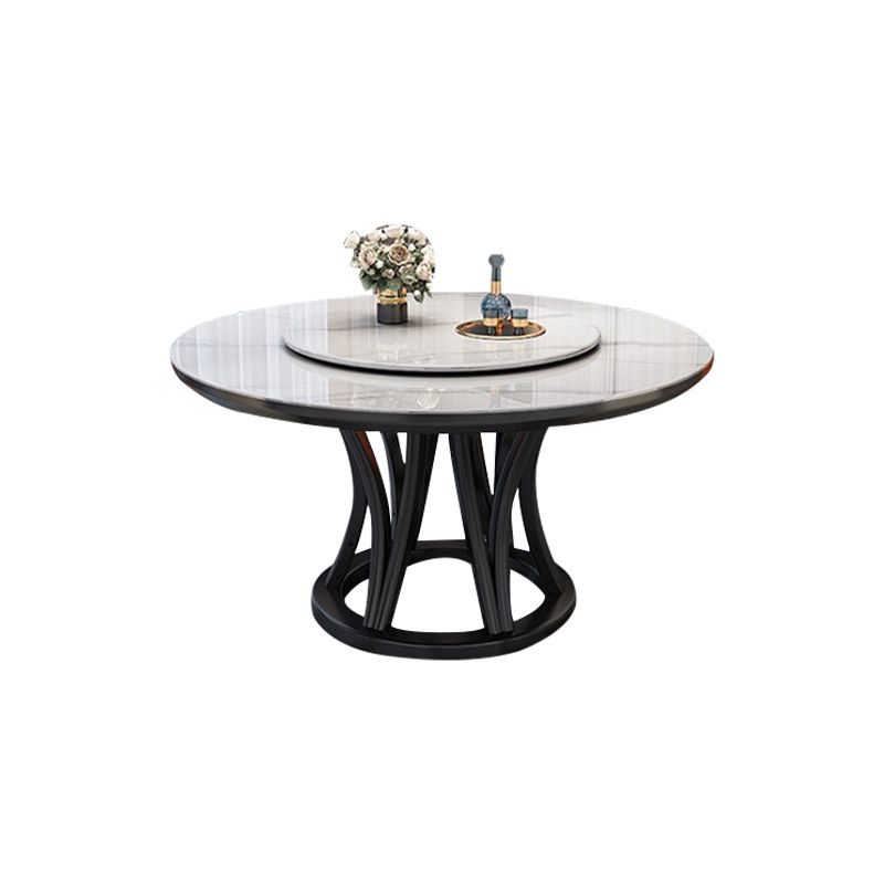 Modern Style Dining Table Round Dining Table with Turntable for Kitchen Clearhalo 'Dining Tables & Seating' 'Dining Tables' 'dining_table' 'furn' 'furn_dining_table' 'Furniture' 'Kitchen & Dining Furniture' 1200x1200_20aa6a4c-bbe4-4d7a-8c32-3767539809f7