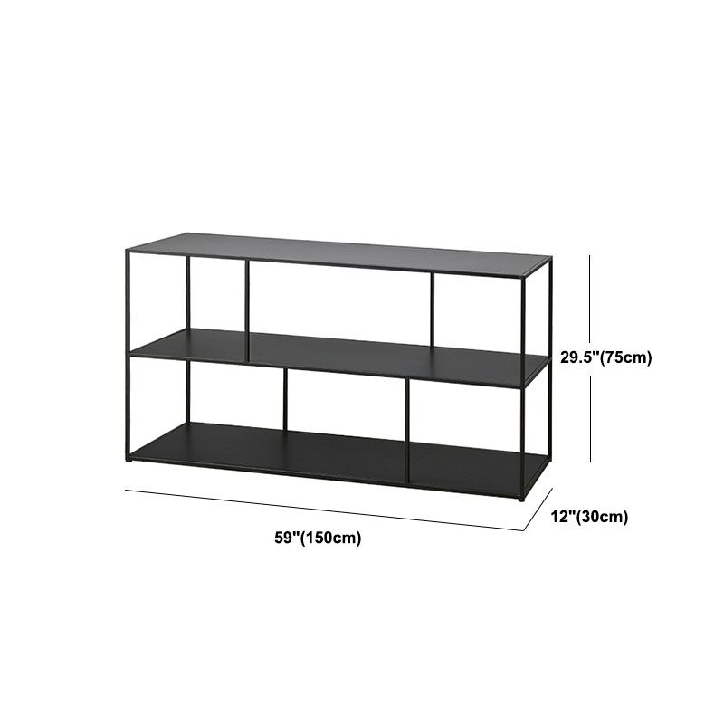 Contemporary Metal Shelf Bookcase Black Etagere Book Shelf for Study Room Clearhalo 'Bookcases' 'furn' 'furn_bookcases' 'Furniture' 'Office Furniture' 1200x1200_20ab89aa-d292-44f3-862a-ae704bdb9c24