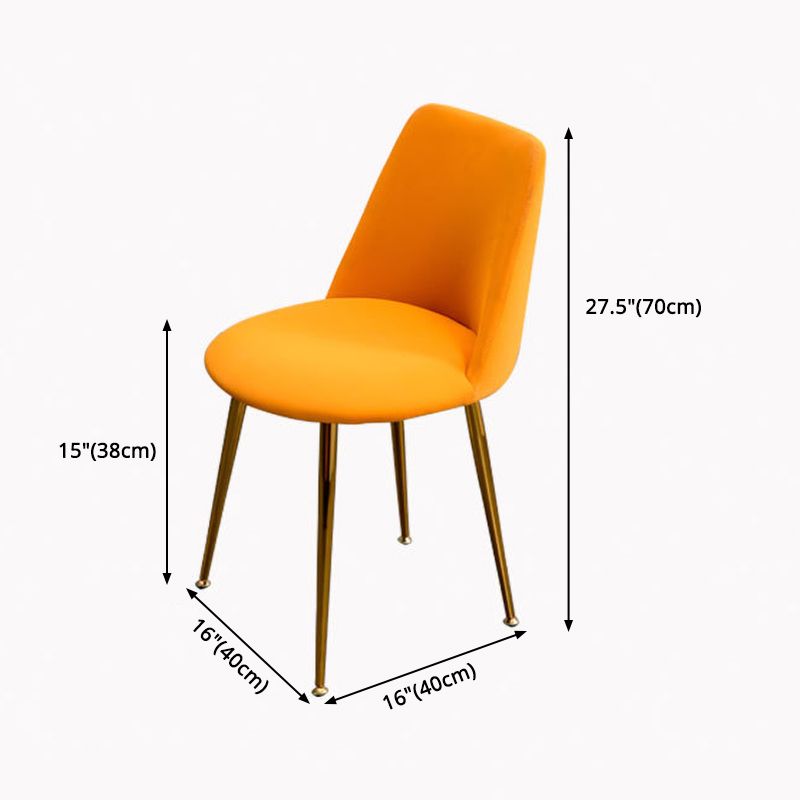 Scandinavian Glam Style Metal Solid Back Side Chair Colorful Chair Sets Clearhalo ' kitchen&dining_furn' 'Dining Chairs' 'Dining Tables & Seating' 'dining_chair' 'furn' 'furn_dining_chair' 'Furniture' 'furniture_dining_chair' 'Kitchen & Dining Furniture' 'kitchen' 1200x1200_20abfbcf-86ad-407c-9f01-19069b7ce08f