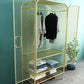 Industrial Style Wardrobe Bedroom Metal Wardrobe Closet with Doors
