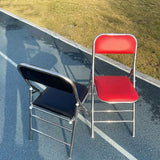 Sedia conferenza in acciaio inossidabile posteriore in pelle e sedile in pelle senza braccio