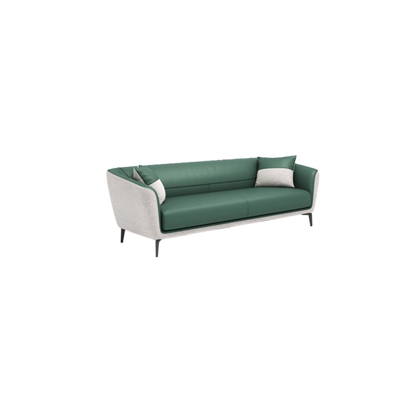 Faux Leather Sofa 30.31" D x 26.77" H Tuxedo Arm Sofa for Living Room Clearhalo 'furn' 'furn_sofas' 'Furniture' 'furniture_sofas' 'Living Room Furniture' 'Sofa' 'sofas' 1200x1200_20adee39-01be-4c81-88db-cdb6d847a954