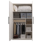Engineered Wood Wardrobe Armoire Modern White Wardrobe Cabinet