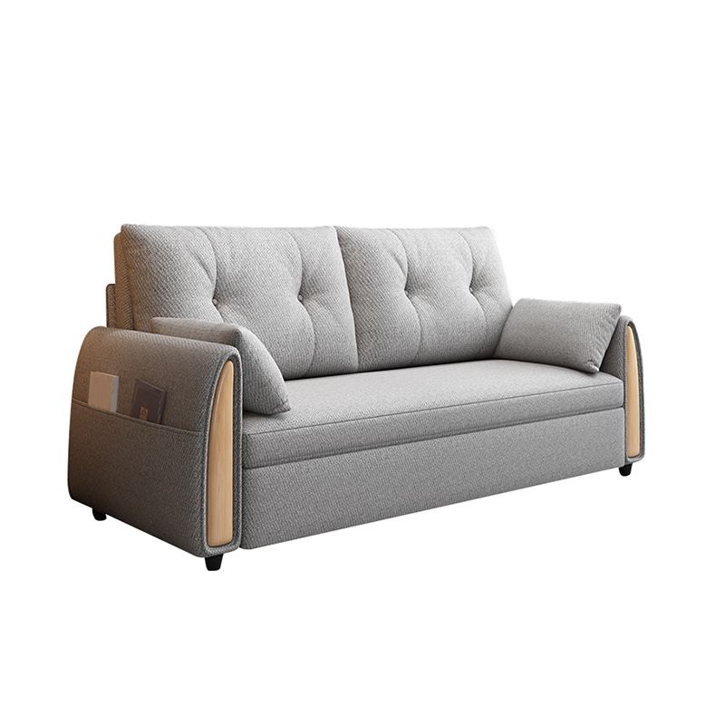 Linen Square Sofa Bed Slipcovered Tufted Back Sofa with Storage in Grey Clearhalo 'furn' 'furn_sofas' 'Furniture' 'Living Room Furniture' 'Sofa' 'sofas' 1200x1200_20afb7d9-0ffd-44e9-bd95-0003c848a7fc