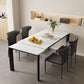 Table à manger rectangulaire en pierre, meuble extensible de Style moderne, 1/3/4/5 pièces, blanc