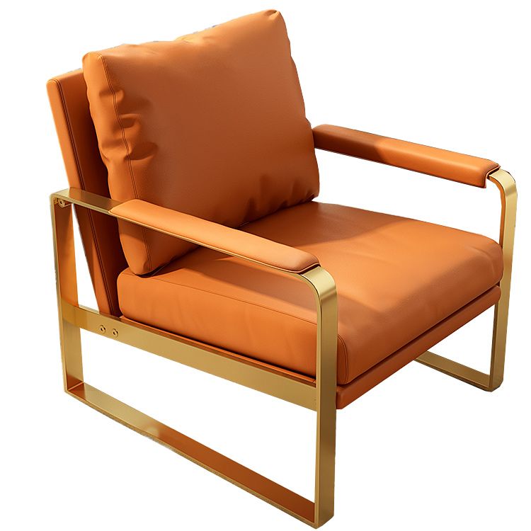 Modern 31.5" Wide Sewn Pillow Back Sponge Metal Frame Arm Chair Clearhalo 'Accent Chairs' 'accent_chairs' 'Chairs & Seating' 'furn' 'furn_accent_chairs' 'Furniture' 'Living Room Furniture' 1200x1200_20b11a02-eb2d-4ec3-bed0-dd7bc641d51b