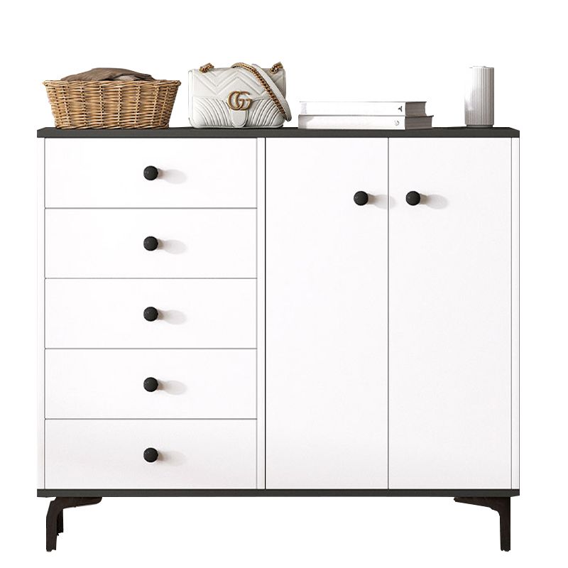 Modern White Storage Chest Dresser Wood Combo Dresser with Drawers and Doors Clearhalo 'Bedroom Furniture' 'Dressers & Chests' 'dressers_chests' 'furn' 'furn_dressers_chests' 'Furniture' 1200x1200_20b21755-f370-4605-b8bb-e6cee75b46ec