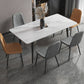 Stone Top Dining Table Industrial 4 Legs  Dining Table for Dining Room