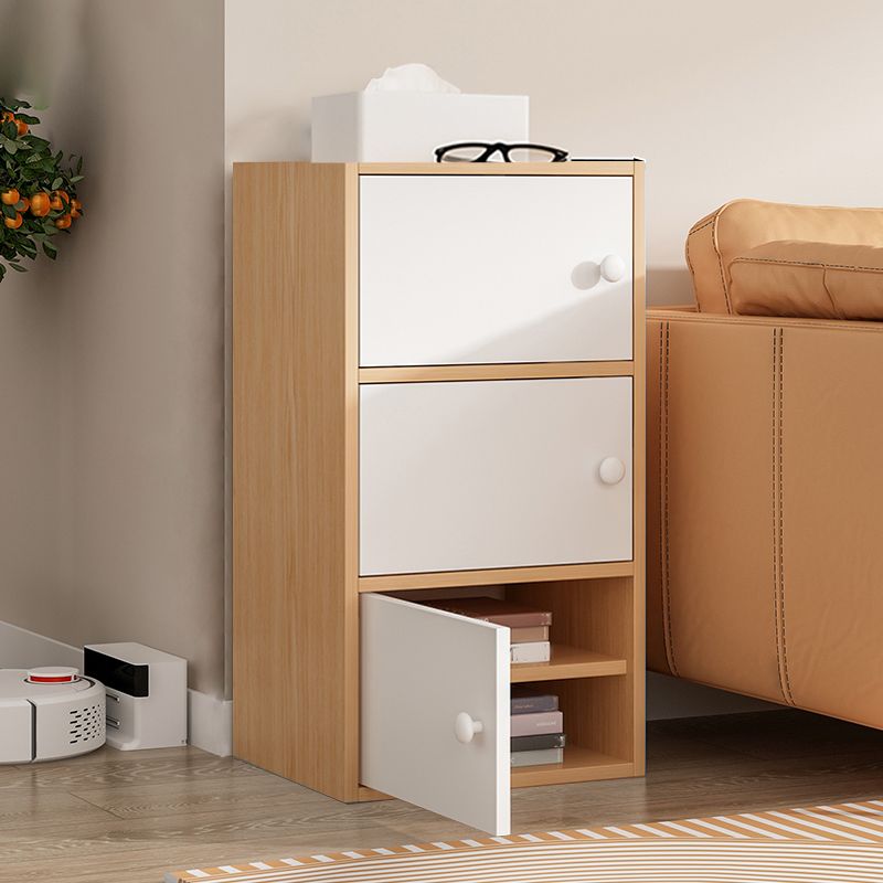 Contemporary Wooden Accent Cabinet Bar Pulls Handle Design Storage Cabinet