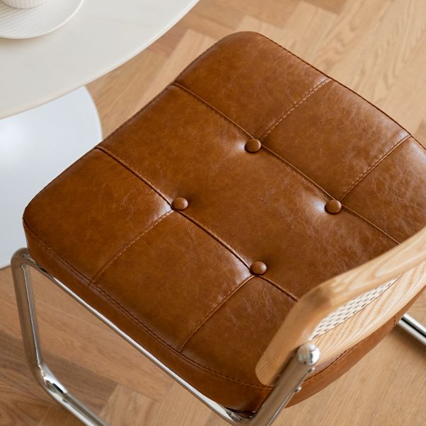 Industrial Style Open Back Dining Side Chair Upholstered Armless Dining Chairs (Set of 2) Clearhalo ' kitchen&dining_furn' 'Dining Chairs' 'Dining Tables & Seating' 'dining_chair' 'furn' 'furn_dining_chair' 'Furniture' 'furniture_dining_chair' 'Kitchen & Dining Furniture' 'kitchen' 1200x1200_20b38ef1-7726-4b66-89ed-79c79dd2970e