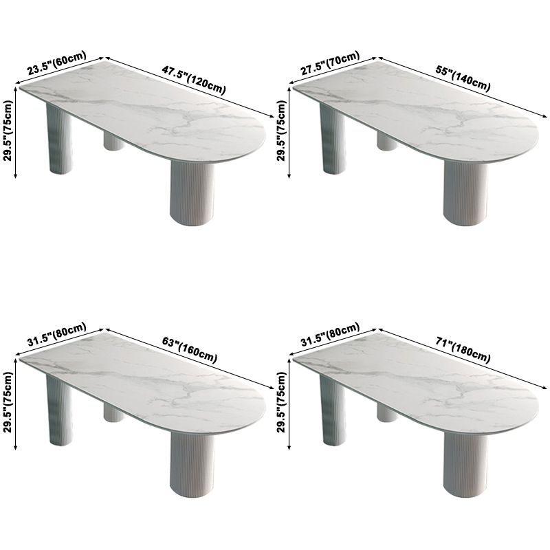 Metal Contemporary Free Form Table White Sintered Stone Table for Dining Room Clearhalo ' dining_table' 'Dining Tables & Seating' 'Dining Tables' 'furn' 'furn_dining_table' 'Furniture' 'furniture_dining_table' 'Kitchen & Dining Furniture' 'kitchen&dining_furn' 'kitchen' 'kitchen_dining_table' 1200x1200_20b3994b-2eca-419e-b1e5-e1d7289e2c71