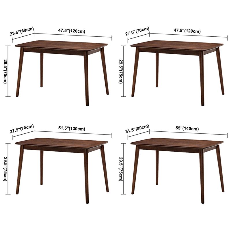 Contemporary Solid Wood Rectangle Shape Dining Table Kitchen Dining Table with 4 Legs Clearhalo ' dining_table' 'Dining Tables & Seating' 'Dining Tables' 'Furniture' 'furniture_dining_table' 'Kitchen & Dining Furniture' 'kitchen&dining_furn' 'kitchen' 'kitchen_dining_table' 1200x1200_20b5e86f-f83c-4455-8346-e14b6774633e