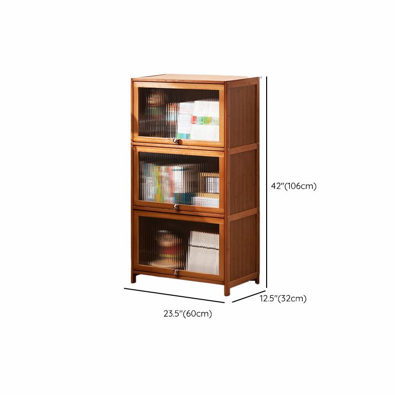 Contemporary Brown Accent Cabinet with Acrylic Doors Rectangle Cabinet Clearhalo 'Cabinets & Chests' 'cabinets_chests' 'furn' 'furn_cabinets_chests' 'Furniture' 'Living Room Furniture' 1200x1200_20b64aff-4592-4082-9b1c-1bd959270473