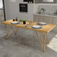 Traditional Luxury Rectangle Dining Room Table Pine Solid Wood Table with 4 Metal Legs for Home Clearhalo ' dining_table' 'Dining Tables & Seating' 'Dining Tables' 'furn' 'furn_dining_table' 'Furniture' 'furniture_dining_table' 'Kitchen & Dining Furniture' 'kitchen&dining_furn' 'kitchen' 'kitchen_dining_table' 1200x1200_20bcfa13-5318-4d24-a40d-b7f2bd50c5ac