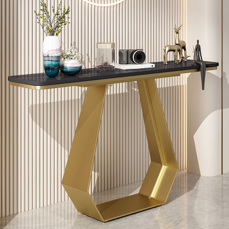 11" Wide Stone Contemporary Console Table Rectangle Accent Table Clearhalo 'Console Tables' 'console_tables' 'Entry & Mudroom Furniture' 'furn' 'furn_console_tables' 'Furniture' 1200x1200_20bd9fa0-2bd7-4a9f-bd34-1e71395e017f