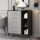 Contemporary Glam Storage Chest Wooden Chest with Soft-Close Drawers