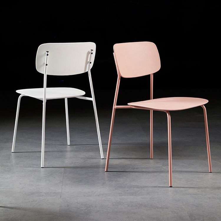 Contemporary Metal Dining Room Chairs Armless Open Back Dining Chair for Home Use Clearhalo ' kitchen&dining_furn' 'Dining Chairs' 'Dining Tables & Seating' 'dining_chair' 'furn' 'furn_dining_chair' 'Furniture' 'furniture_dining_chair' 'Kitchen & Dining Furniture' 'kitchen' 1200x1200_20bf5716-aff6-4323-b037-5e0d04a3ae29