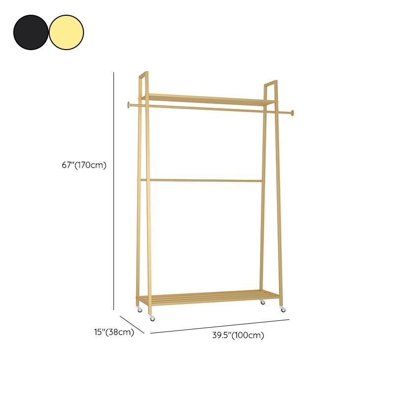 Moderne stijl kapselrek dubbele planken vrijstaand haken ontwerpkast rek