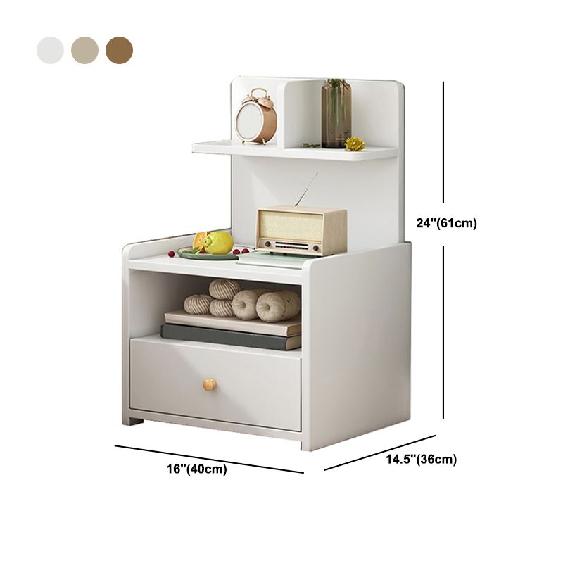 Open Storage Modern Night Table Drawer Storage Imitation Wood Nightstand Clearhalo 'Bedroom Furniture' 'furn' 'furn_night_stand' 'Furniture' 'night_stand' 'Nightstands' 1200x1200_20c246be-67b0-4eaa-b4bf-33c42c37f832