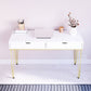 15 "Wide Glam Writing Desk rechthoekig wit houten bureau