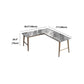 Glam L-Shape Writing Desk Stone Desktop with Solid Wood Table Leg Clearhalo 'furn' 'furn_office_desk' 'Furniture' 'Office Desks' 'Office Furniture' 'office_desk' 1200x1200_20c37df7-59d6-4535-9338-6e1f5e16eed3