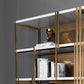 11.81"W 78.74"H Bookcase Glam Style Open Back Bookshelf for Study Room Home Office Clearhalo 'Bookcases' 'furn' 'furn_bookcases' 'Furniture' 'furniture_bookcases' 'kitchen' 'kitchen_bookcases' 'Living Room Furniture' 'Office Furniture' 1200x1200_20c3f5d6-c067-44d9-a5ec-b1505248de82